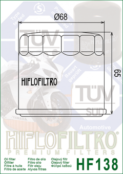 Масляный фильтр hiflo filtro HF138